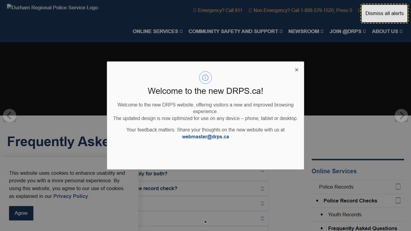 Frequently Asked Questions Durham Regional Police Service